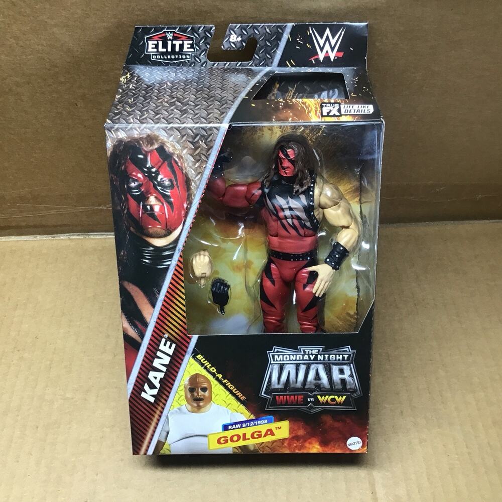 WWE Elite Monday Night War Kane Action Figure WWF Red Mask Golga BAF Mattel